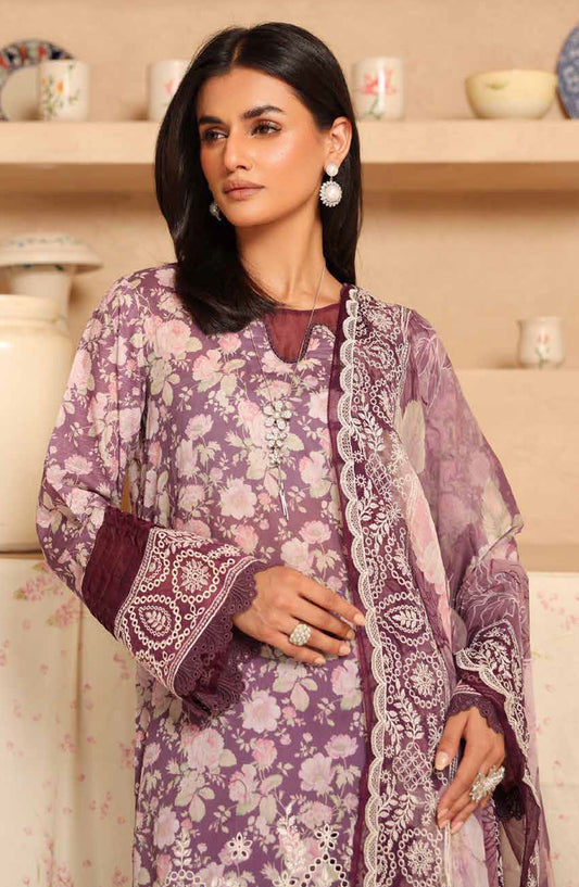 Aleeha by Johra Embroidered Lawn Unstitched 3 Piece Suit - JH-949 - JH25ALEH - Purple - Summer Collection