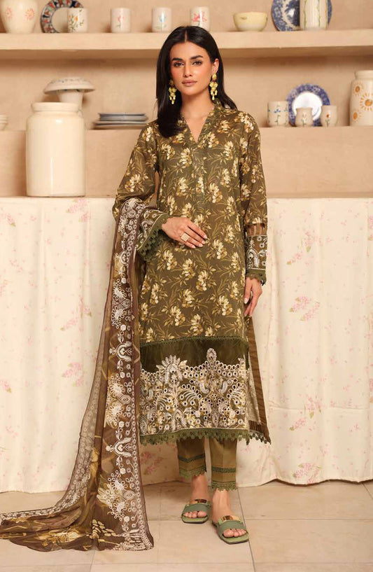 Aleeha by Johra Embroidered Lawn Unstitched 3 Piece Suit - JH-945 - JH25ALEH - Green - Summer Collection