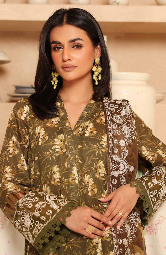 Aleeha by Johra Embroidered Lawn Unstitched 3 Piece Suit - JH-945 - JH25ALEH - Green - Summer Collection