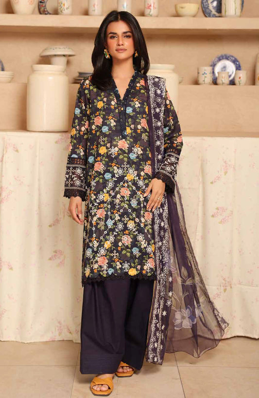 Aleeha by Johra Embroidered Lawn Unstitched 3 Piece Suit - JH-944 - JH25ALEH - Black - Summer Collection