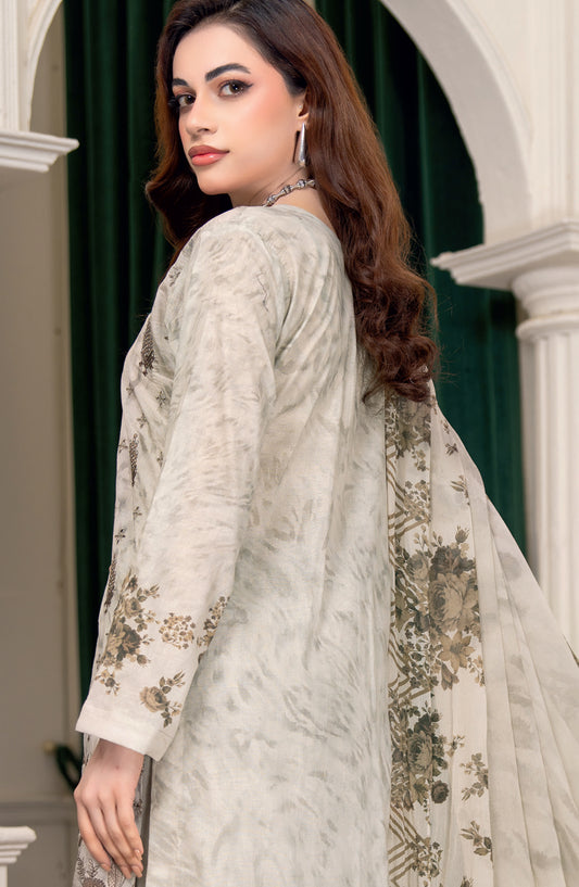 Almas by Riaz Arts Embroidered Lawn Unstitched 3 Piece Suit - Design-08 - RA26ALM - Green - Summer Collection