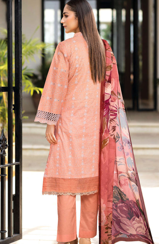Alyana by Johra Embroidered Chikankari Lawn Unstitched 3 Piece Suit - JH-855 - JH25ALN - Pink - Summer Collection