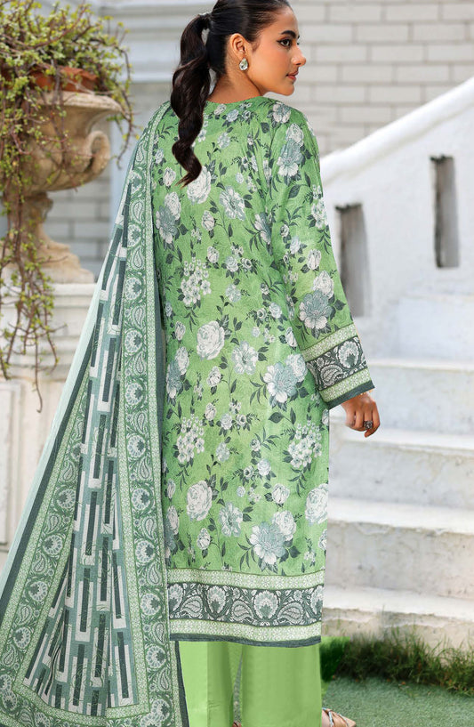 Amber by Johra Printed Lawn Unstitched 3 Piece Suit - JH-1109 - JH25AMBER - Green - Casual Collection