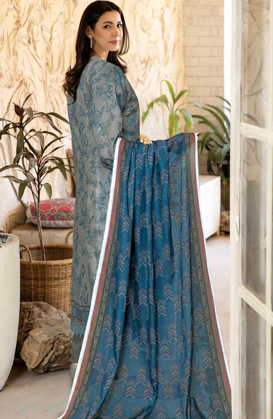 Amber by Johra Printed Lawn Unstitched 3 Piece Suit - JH-1105 - JH25AMBER - Blue - Casual Collection