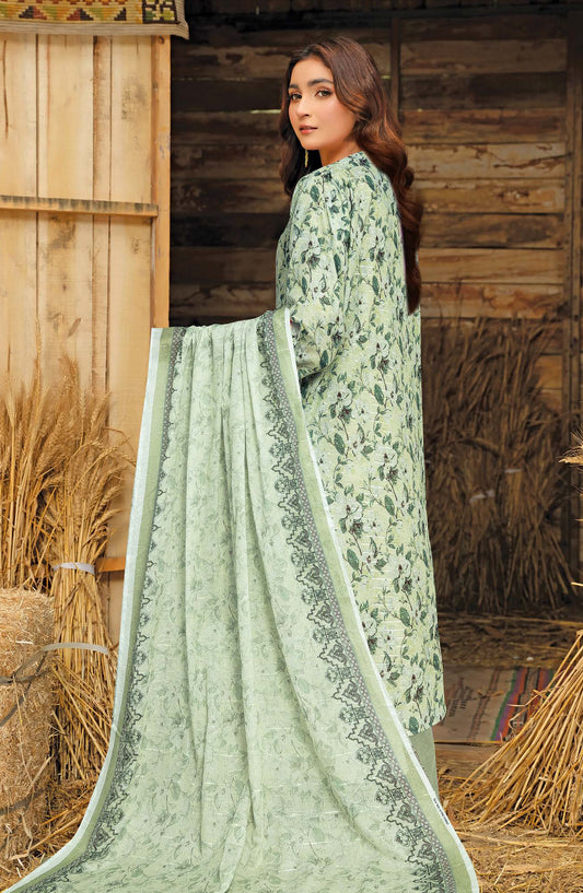 Amber by Johra Printed Lawn Unstitched 3 Piece Suit - JH-1102 - JH25AMBER - Green - Casual Collection