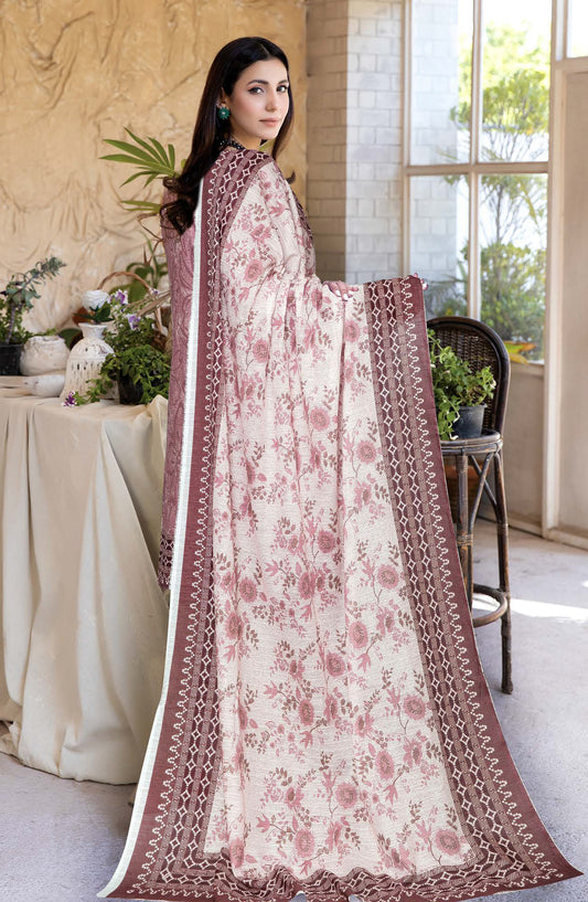 Amber by Johra Printed Lawn Unstitched 3 Piece Suit - JH-1101 - JH25AMBER - Pink - Casual Collection