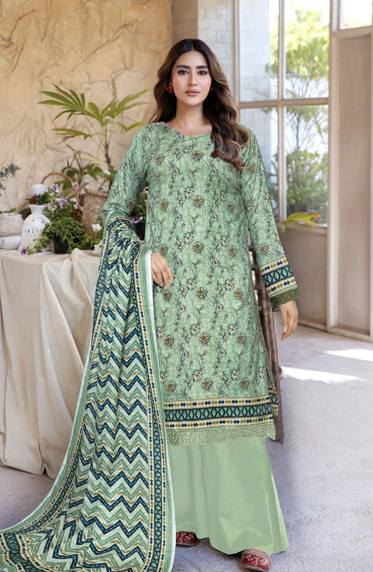 Amber by Johra Printed Lawn Unstitched 3 Piece Suit - JH-1100 - JH25AMBER - Green - Casual Collection