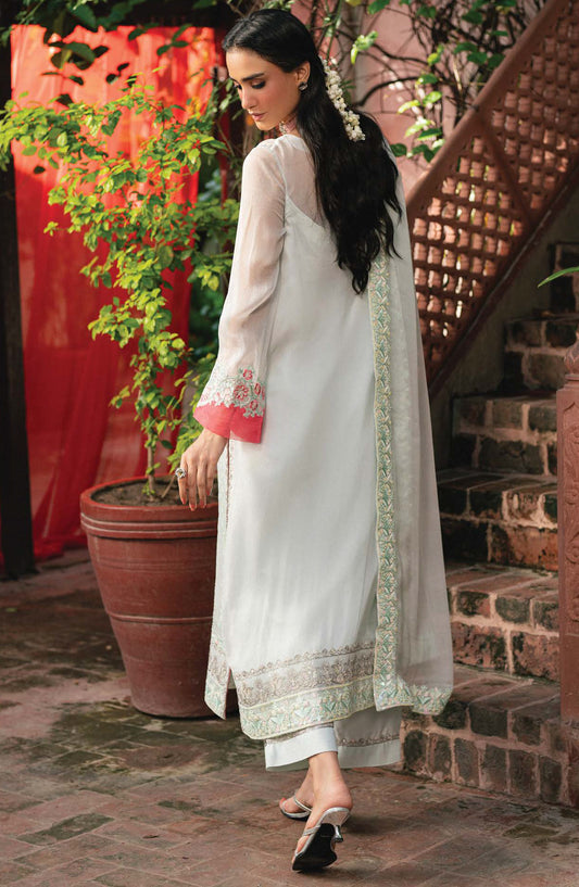 Amel by Freesia Luxury Embroidered Chiffon Unstitched 3 Piece Suit - FSU-5640 FAIREST JADE - FS25AML - Pista Green - Festive Collection