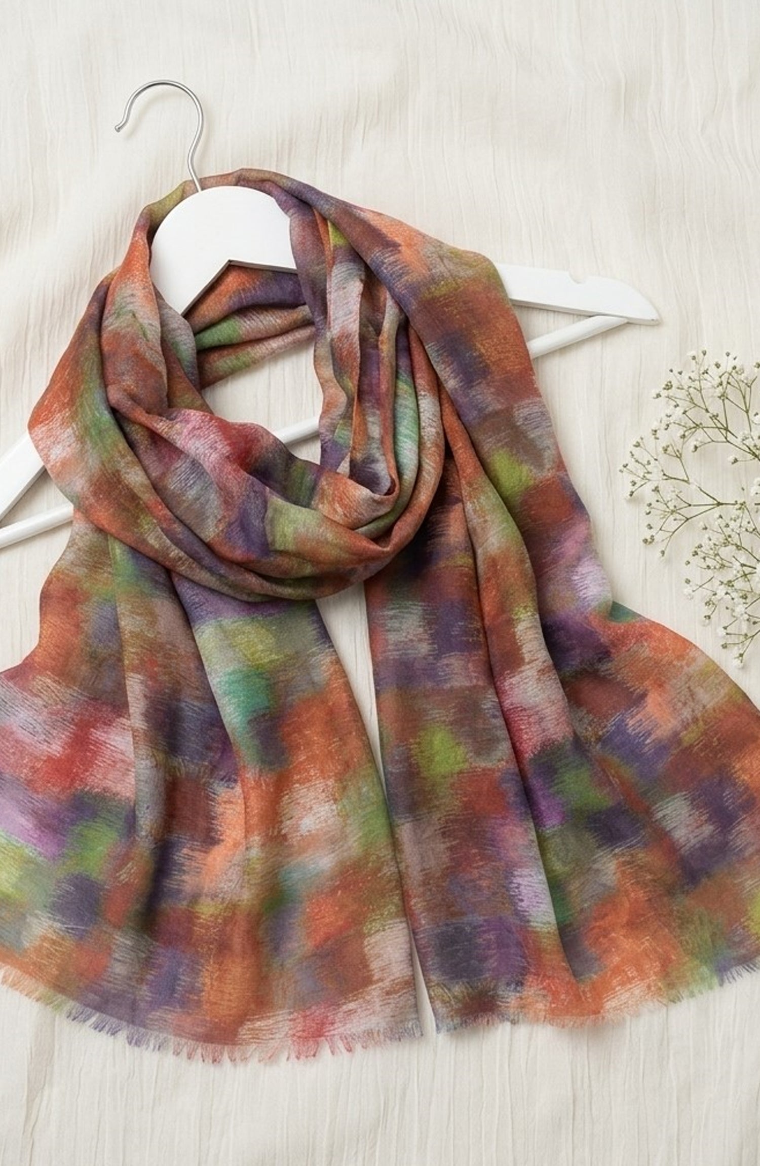 Amna Khadija Printed Twill Pure Lawn Stole - ALS-05 - AM26LST - Multi - Winter Collection