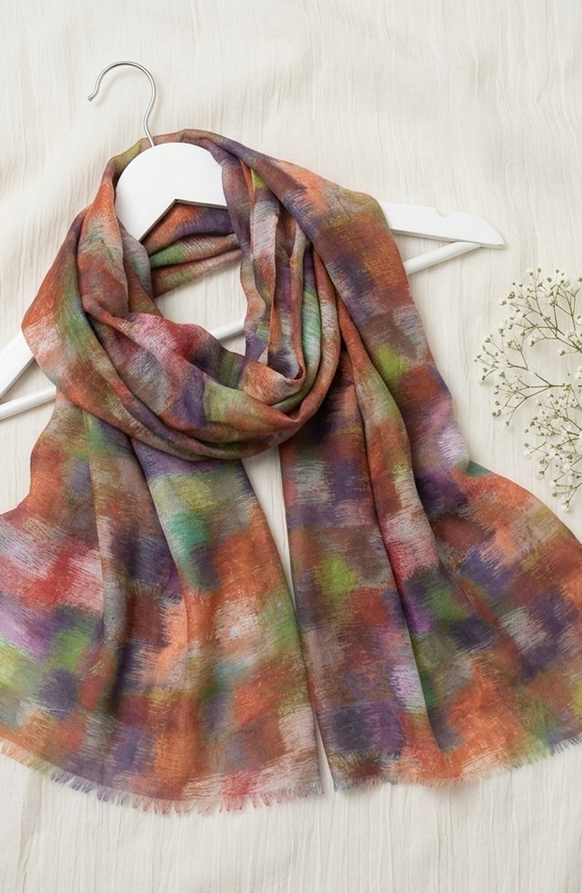 Amna Khadija Printed Twill Pure Lawn Stole - ALS-05 - AM26LST - Multi - Winter Collection