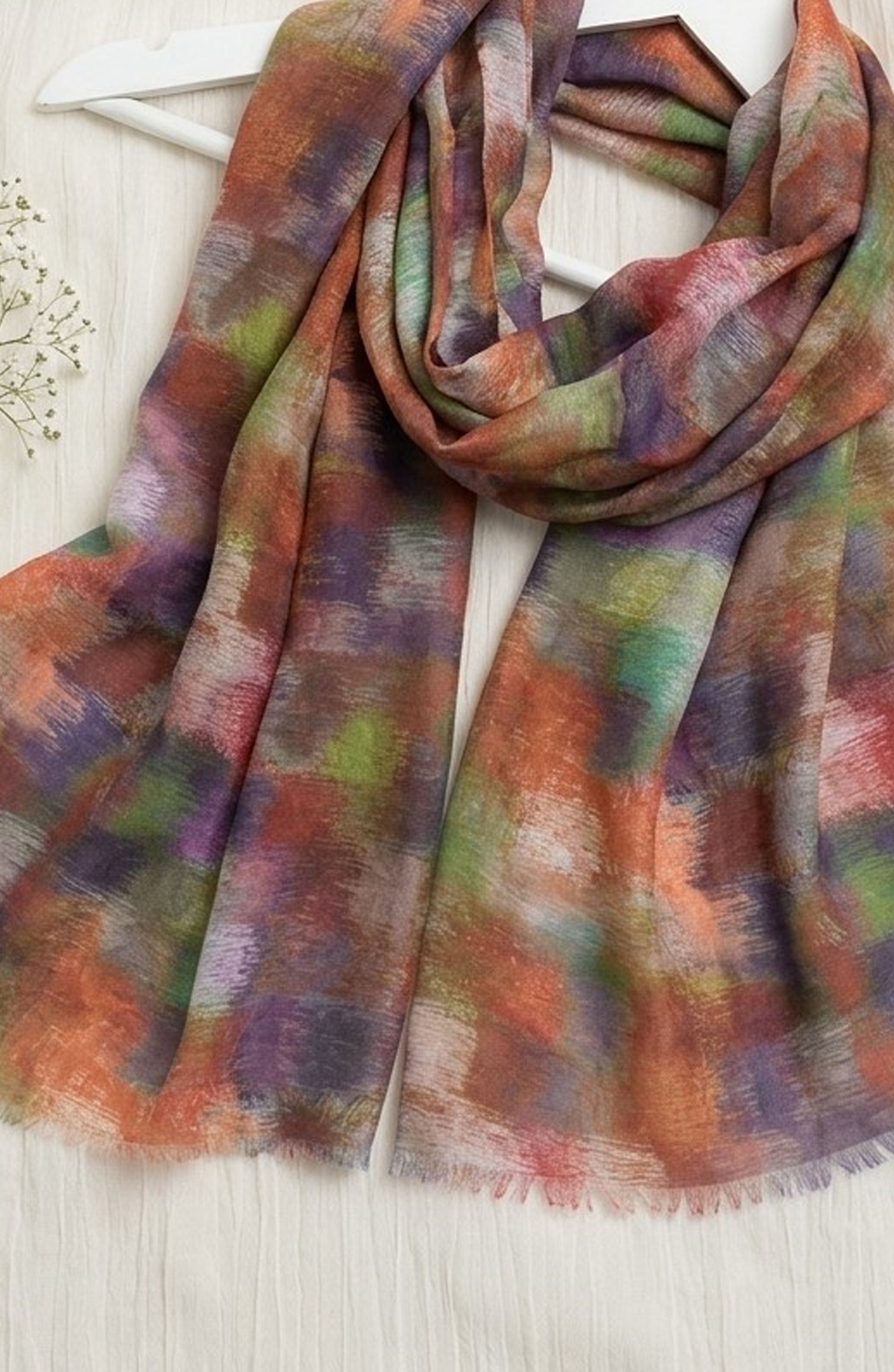 Amna Khadija Printed Twill Pure Lawn Stole - ALS-05 - AM26LST - Multi - Winter Collection