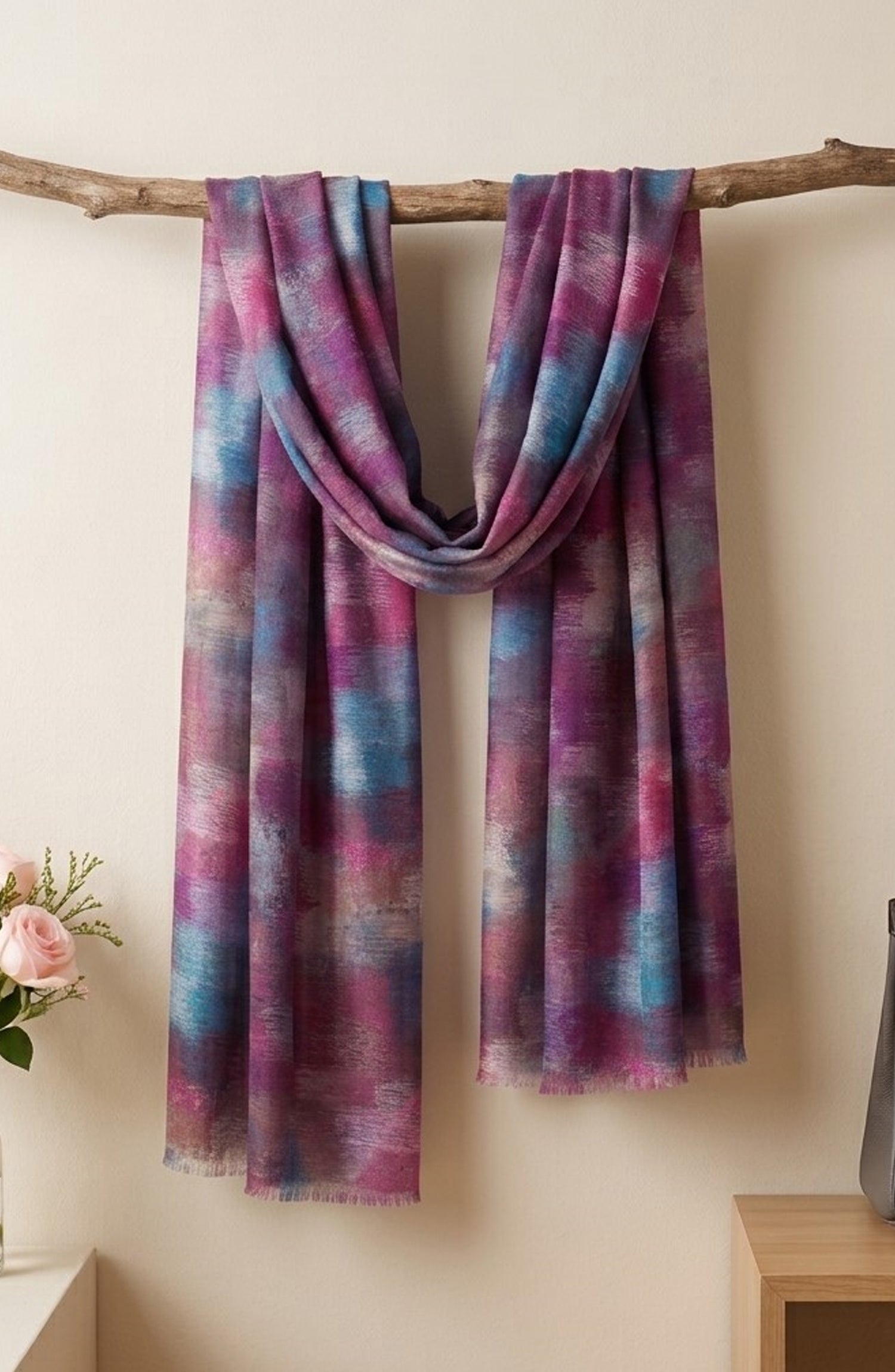 Amna Khadija Printed Twill Pure Lawn Stole - ALS-06 - AM26LST - Multi - Winter Collection