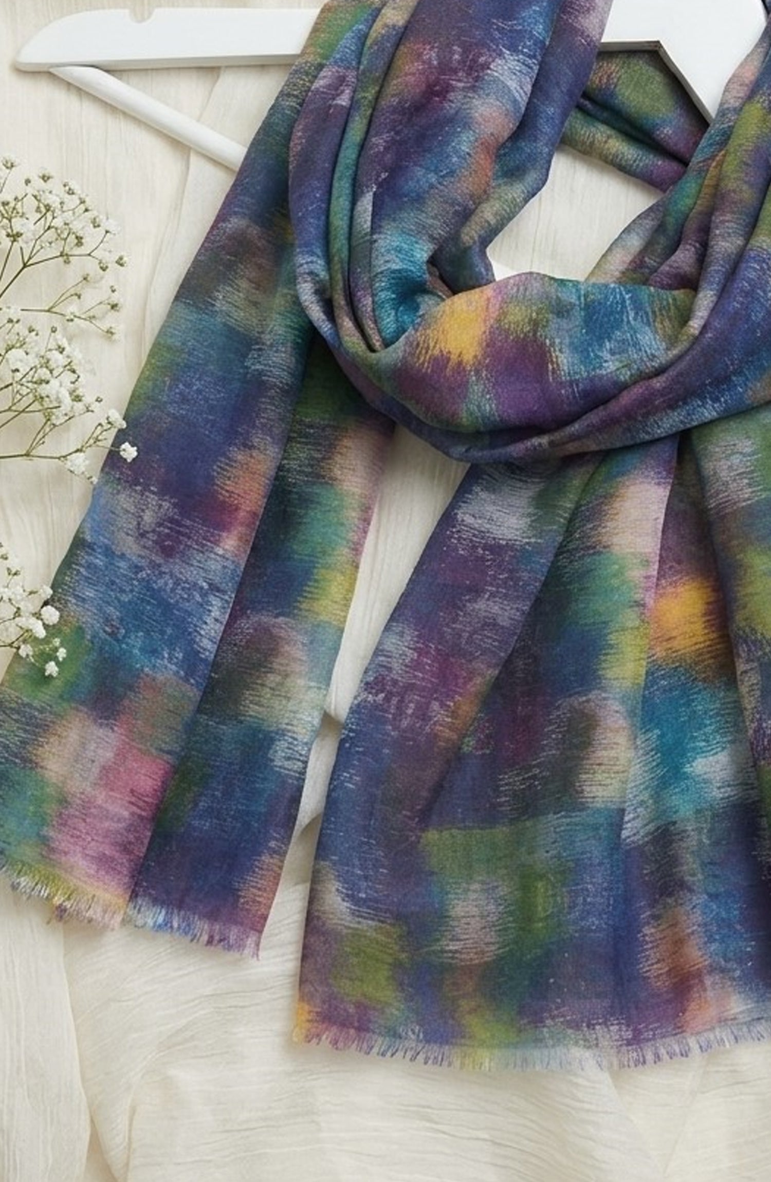 Amna Khadija Printed Twill Pure Lawn Stole - ALS-07 - AM26LST - Multi - Winter Collection