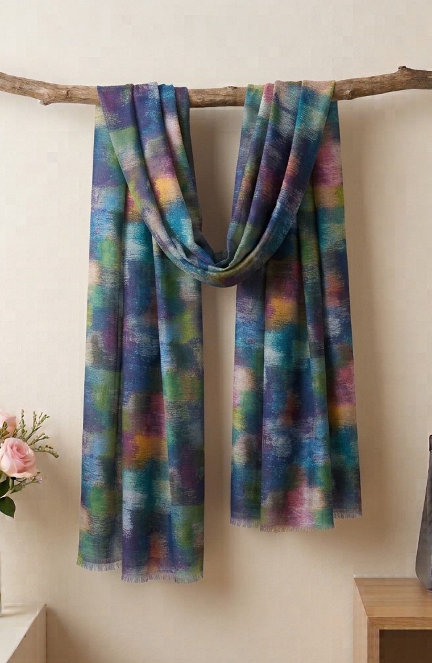 Amna Khadija Printed Twill Pure Lawn Stole - ALS-07 - AM26LST - Multi - Winter Collection