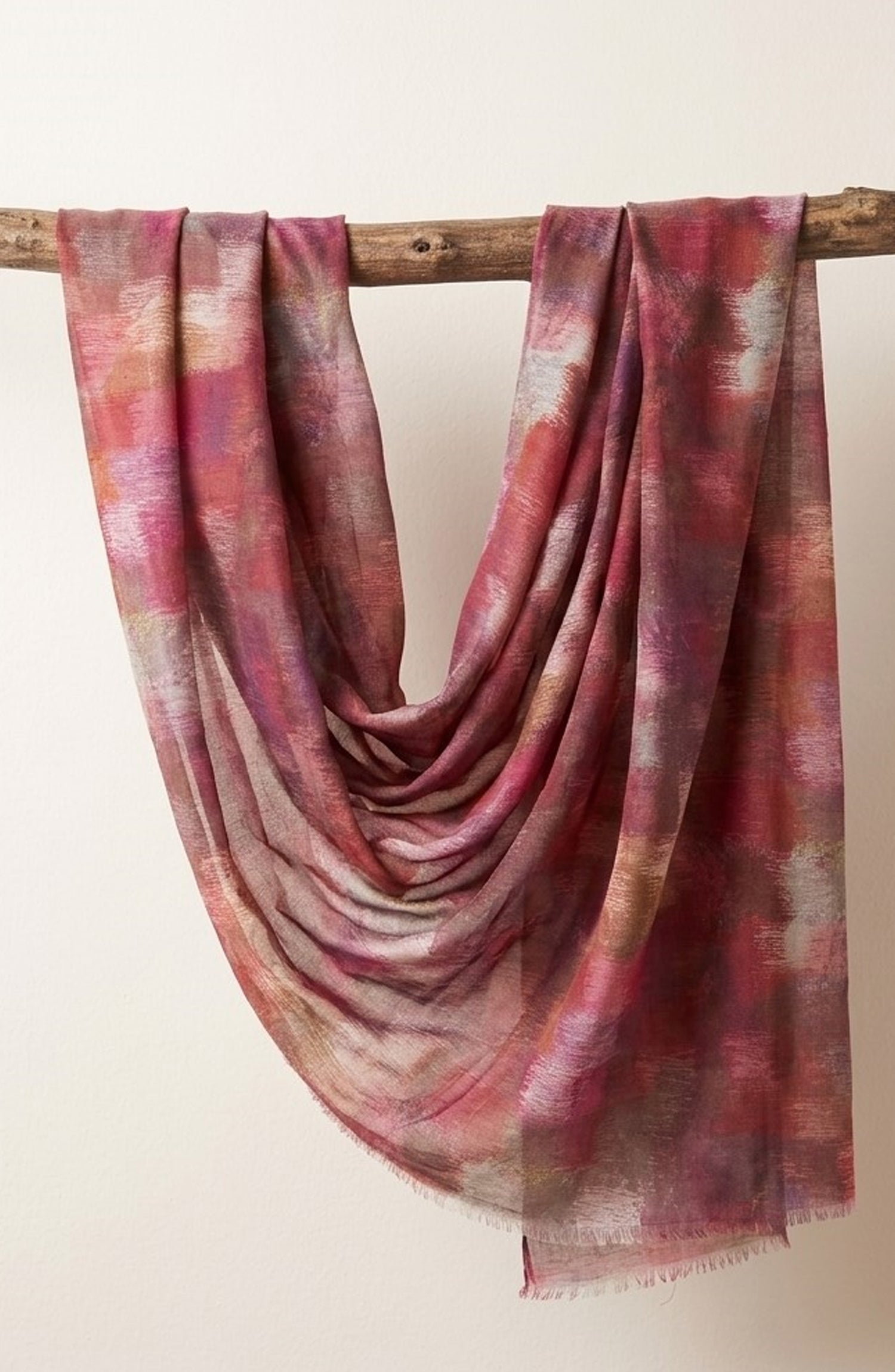 Amna Khadija Printed Twill Pure Lawn Stole - ALS-09 - AM26LST - Pink - Winter Collection