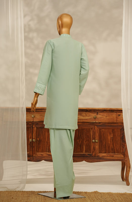 Amna Khadija Embroidered Lawn Stitched 2 Piece Suit - Design-06 - AK25VC5 - Green - Casual Collection
