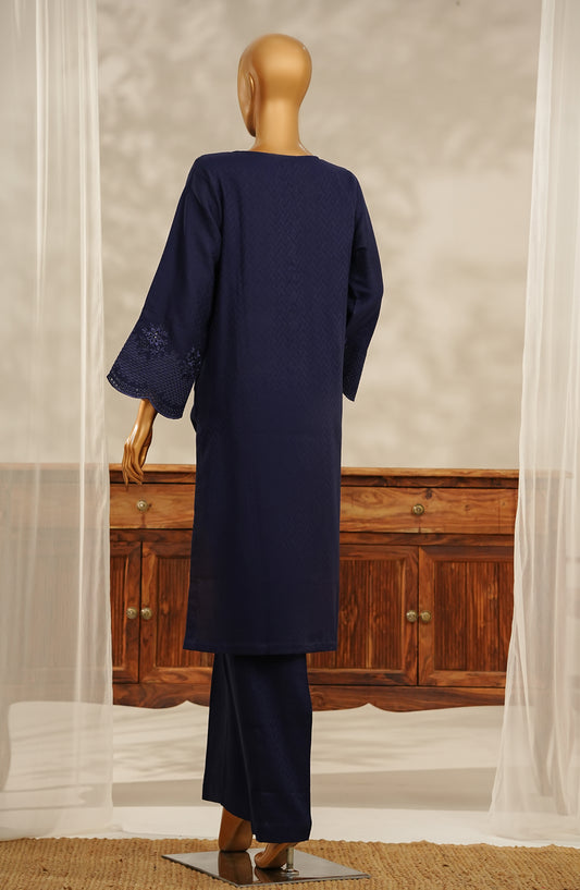 Amna Khadija Embroidered Lawn Stitched 2 Piece Suit - Design-03 - AK25VC5 - Blue - Casual Collection