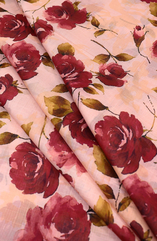 Amna Khadija Classic Printed Bana Dora Lawn Unstitched 2 Piece Suit - Design-42 - AK25CFL6 - Pink - Summer Collection