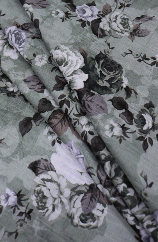 Amna Khadija Classic Printed Bana Dora Lawn Unstitched 2 Piece Suit - Design-43 - AK25CFL6 - Grey - Summer Collection