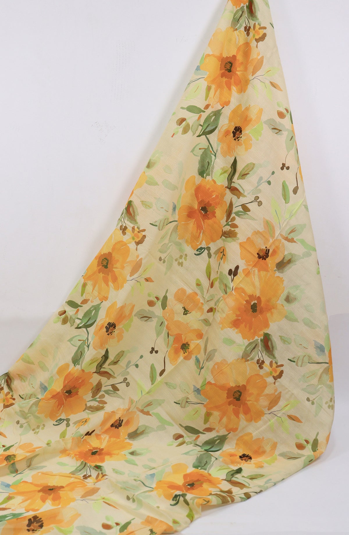 Amna Khadija Classic Printed Bana Dora Lawn Unstitched 2 Piece Suit - Design-44 - AK25CFL6 - Yellow - Summer Collection