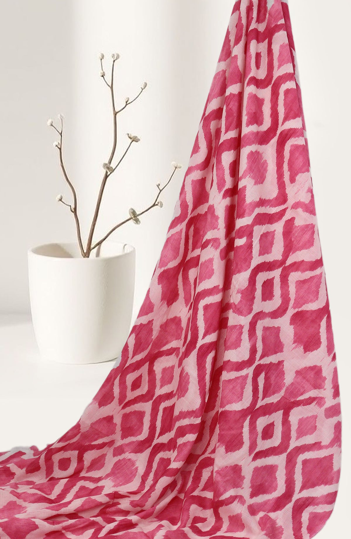 Amna Khadija Classic Printed Bana Dora Lawn Unstitched 2 Piece Suit - Design-08 - AK25CFL6 - Pink - Summer Collection