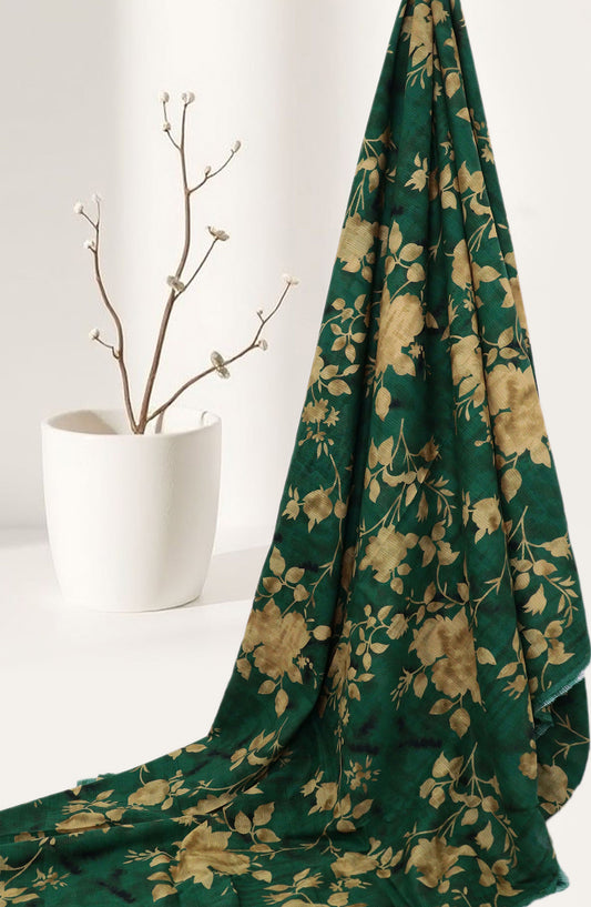 Amna Khadija Classic Printed Bana Dora Lawn Unstitched 2 Piece Suit - Design-07 - AK25CFL6 - Green - Summer Collection