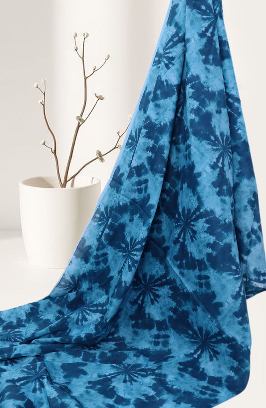 Amna Khadija Classic Printed Lawn Unstitched 2 Piece Suit - Design-07 - AK25CFL6 - Blue - Summer Collection