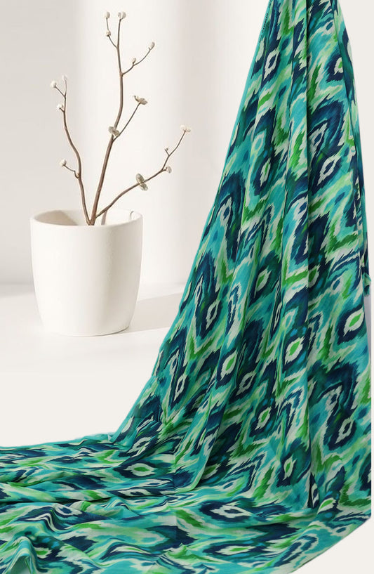 Amna Khadija Classic Printed Lawn Unstitched 2 Piece Suit - Design-03 - AK25CFL6 - Green - Summer Collection
