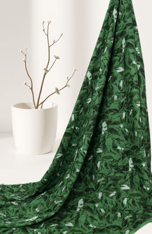 Amna Khadija Classic Printed Lawn Unstitched 2 Piece Suit - Design-02 - AK25CFL6 - Green - Summer Collection