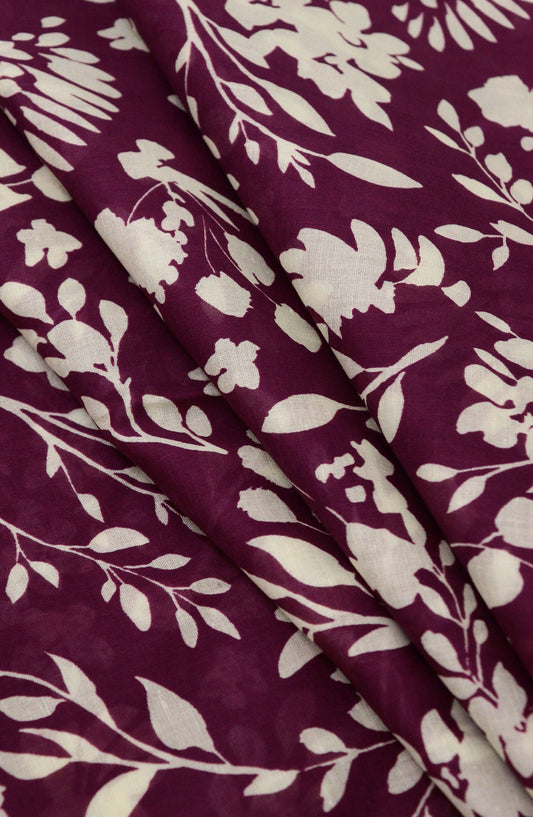 Amna Khadija Classic Printed Lawn Unstitched 2 Piece Suit - Design-01 - AK25CFL6 - Purple - Summer Collection