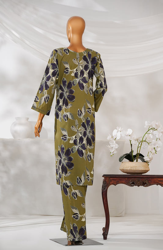 Hum Johli by Amna Khadija Printed Dobby Cambric Stitched 2 Piece Suit - AKHJ-03 - AK25JHH - Green - Summer Collection