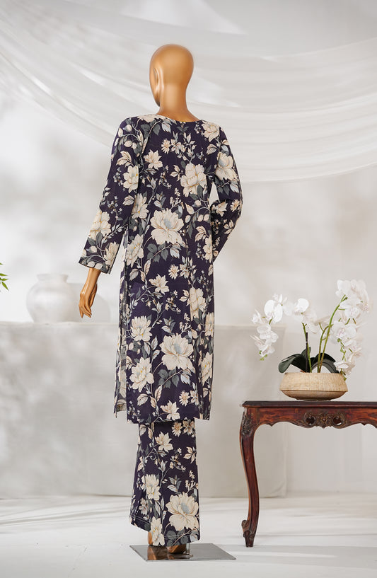 Hum Johli by Amna Khadija Printed Dobby Cambric Stitched 2 Piece Suit - AKHJ-05 - AK25JHH - Blue - Summer Collection