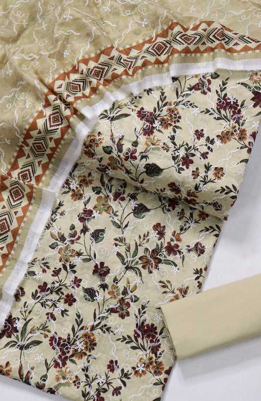 Amna Khadija Fancy Embroidered Lawn Unstitched 3 Piece Suit - DRF-12 - AM26FNC - Green - Summer Collection