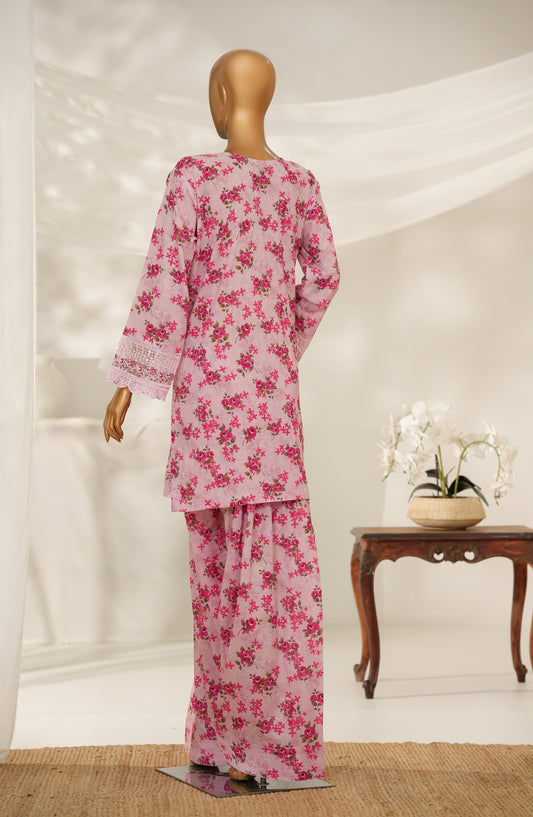 Amna Khadija Digital Print & Embroidered Cotton Stitched 2 Piece Suit - AKMS-02 - AM25AKMS - Pink - Summer Collection