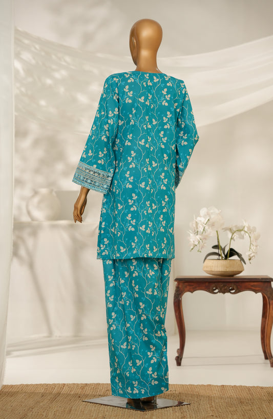 Amna Khadija Digital Print & Embroidered Cotton Stitched 2 Piece Suit - AKMS-06 - AM25AKMS - Blue - Summer Collection