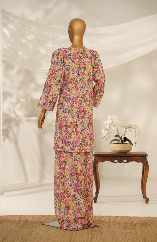 Amna Khadija Digital Print & Embroidered Cotton Stitched 2 Piece Suit - AKMS-07 - AM25AKMS - Pink - Summer Collection