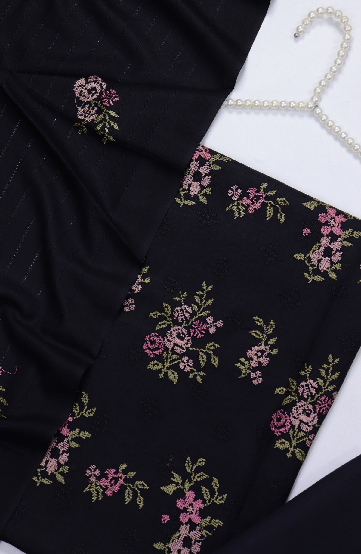Amna Khadija Embroidered Dhanak Unstitched 3 Piece Suit - Design-03 - AM25TITC - Black - Winter Collection