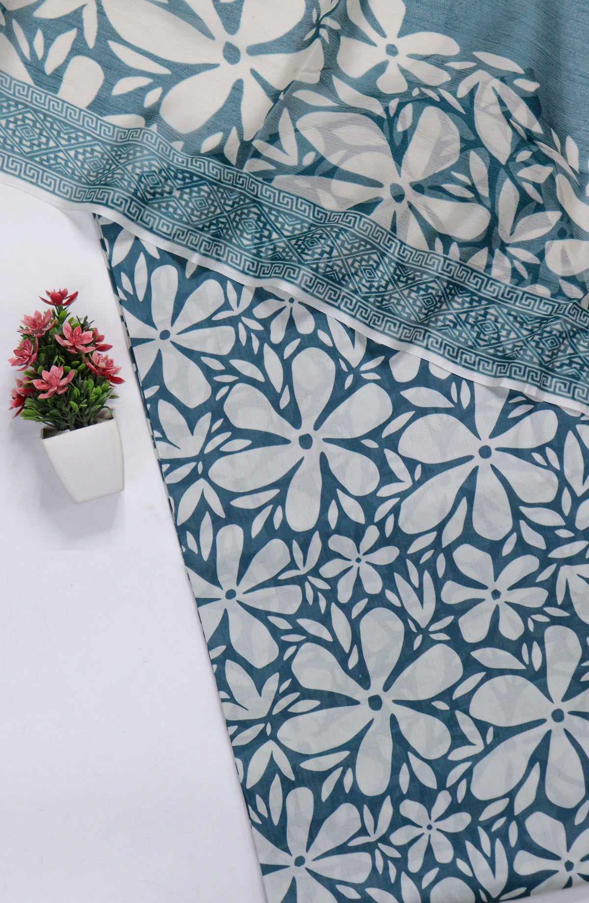 Amna Khadija Fancy Printed Lawn Unstitched 3 Piece Suit - D-06 - AM26FNC - Blue - Summer Collection