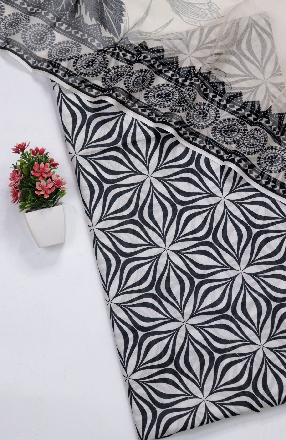 Amna Khadija Fancy Printed Lawn Unstitched 3 Piece Suit - D-03 - AM26FNC - Blue - Summer Collection