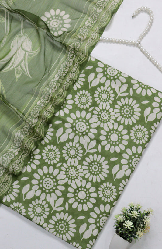 Amna Khadija Fancy Printed Lawn Unstitched 3 Piece Suit - D-02 - AM26FNC - Green - Summer Collection