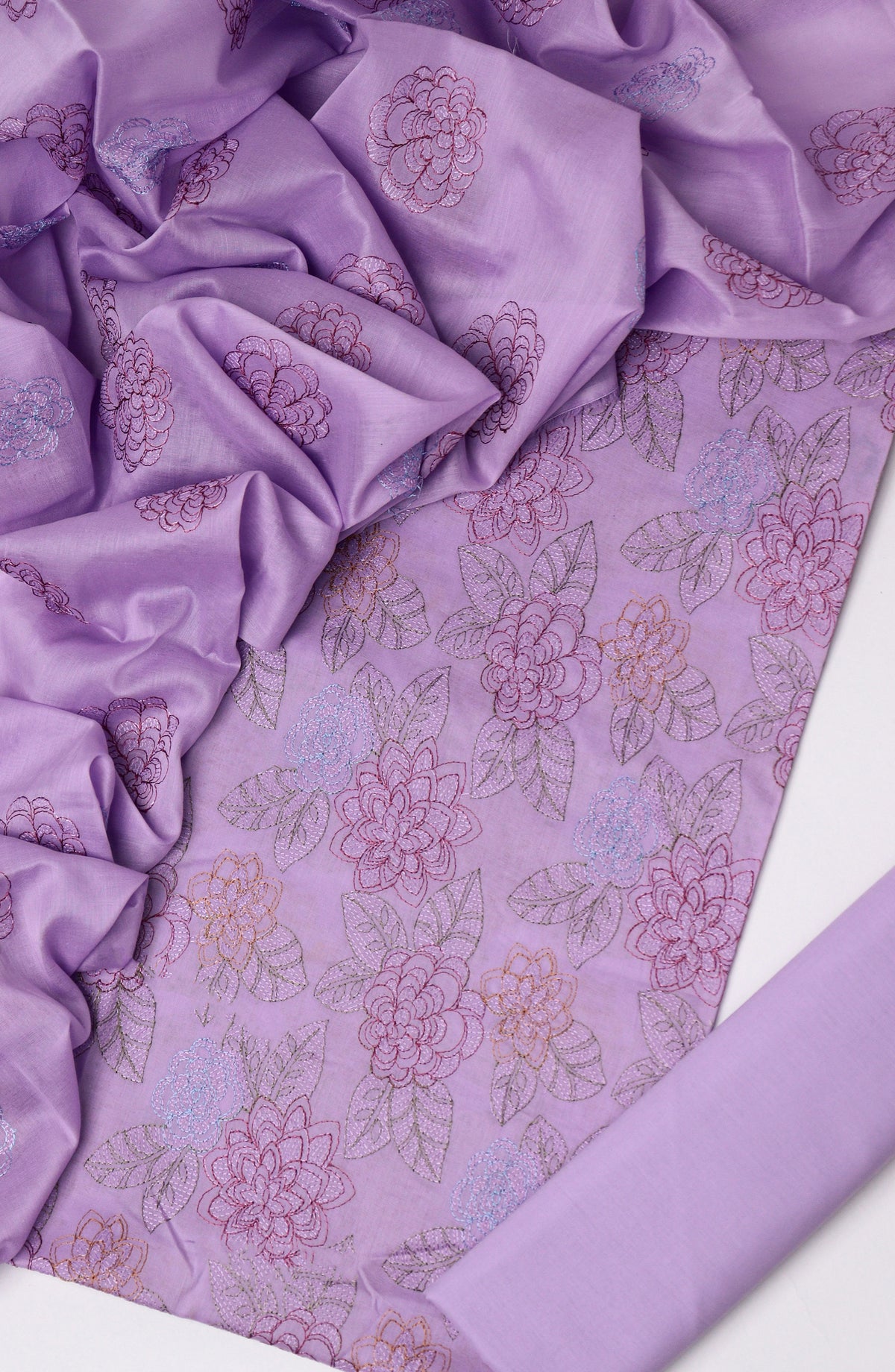 Amna Khadija Fancy Embroidered Lawn Unstitched 3 Piece Suit - D-08 - AM26FOU - Purple - Festive Collection