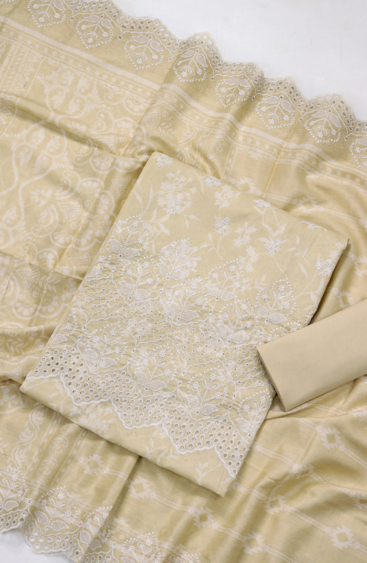 Amna Khadija Embroidered Lawn Unstitched 3 Piece Suit - D-08 - AM26FNC - Yellow - Summer Collection