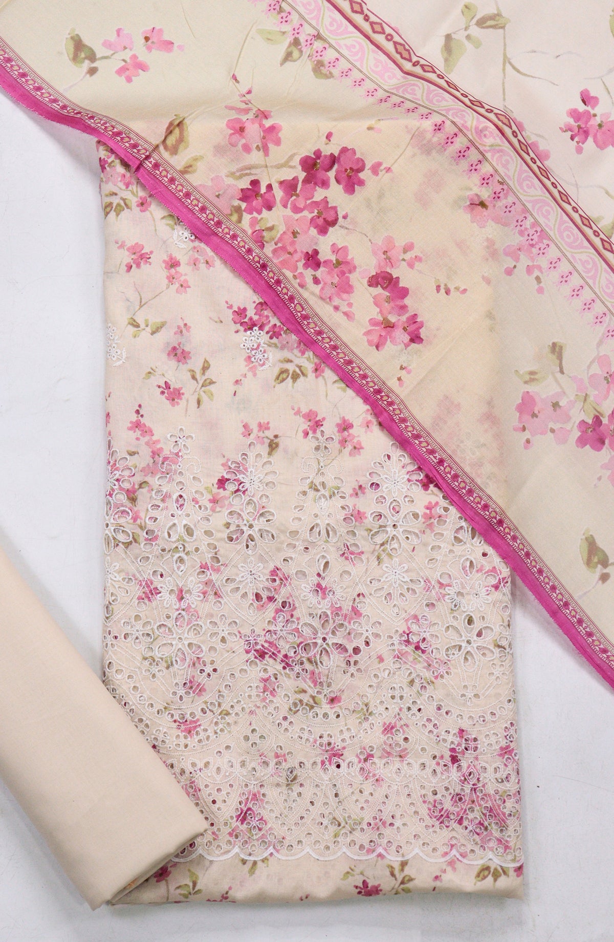 Amna Khadija Printed Lawn Unstitched 3 Piece Suit - D-08 - AM26FNC - Peach - Summer Collection
