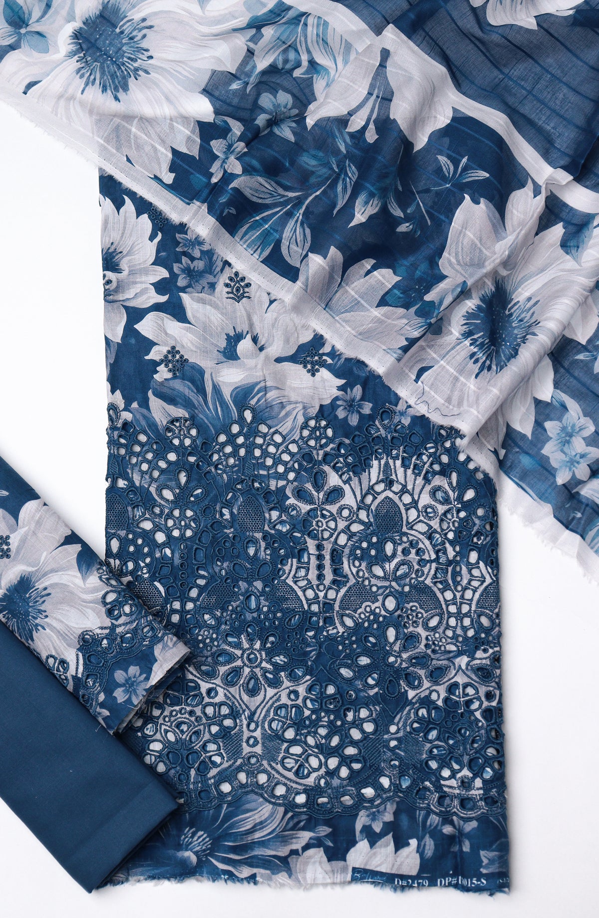 Amna Khadija Fancy Embroidered Lawn Unstitched 3 Piece Suit - STD-09 - AM26FNC - Blue - Summer Collection