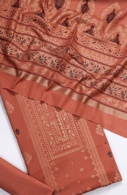 Amna Khadija Embroidered Lawn Unstitched 3 Piece Suit - D-20 - AM26FNC - Orange - Summer Collection