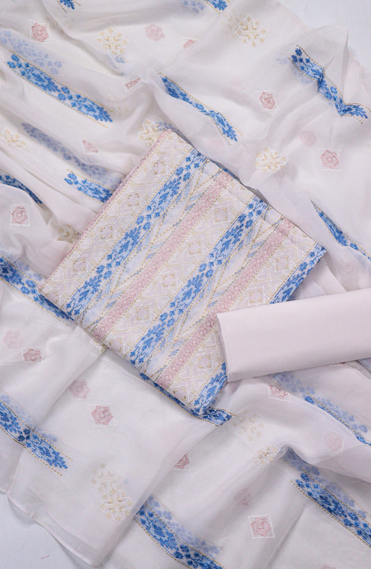 Amna Khadija Fancy Embroidered Lawn Unstitched 3 Piece Suit - BTD-05 - AM26FNC - Multi - Summer Collection