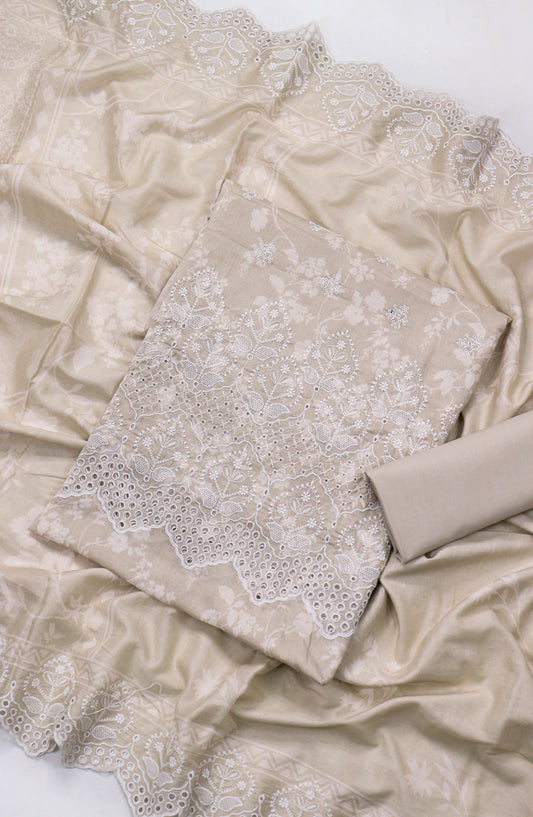 Amna Khadija Embroidered Lawn Unstitched 3 Piece Suit - D-06 - AM26FNC - Peach - Summer Collection