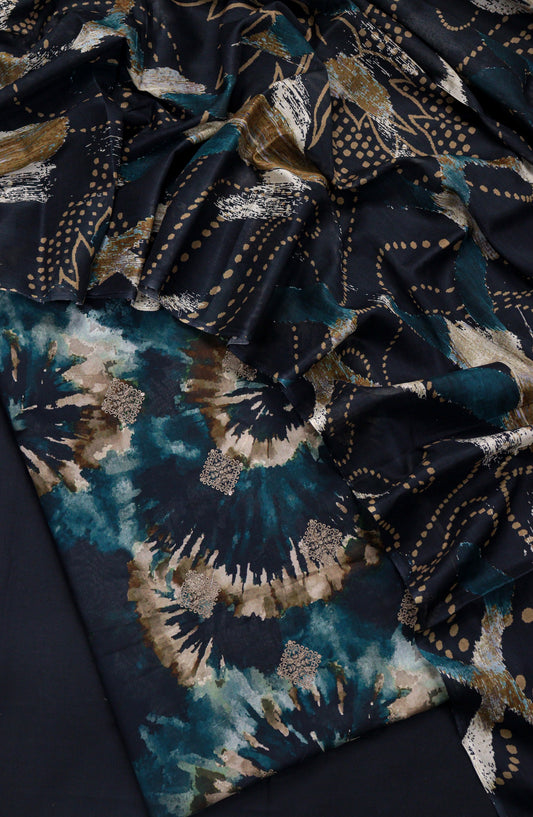 Amna Khadija Embroidered Lawn Unstitched 3 Piece Suit - Design-02 - AM26FNC - Blue - Summer Collection