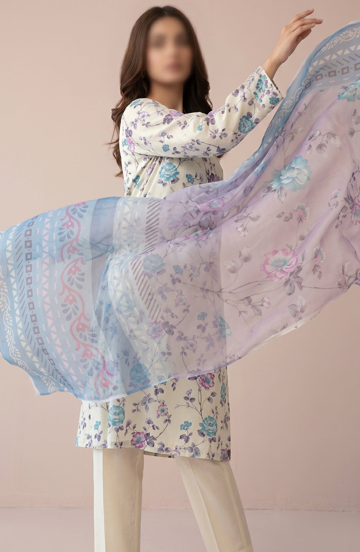 Amna Khadija Printed Lawn Unstitched 3 Piece Suit - PND-08 - AM26FNC - Multi - Summer Collection