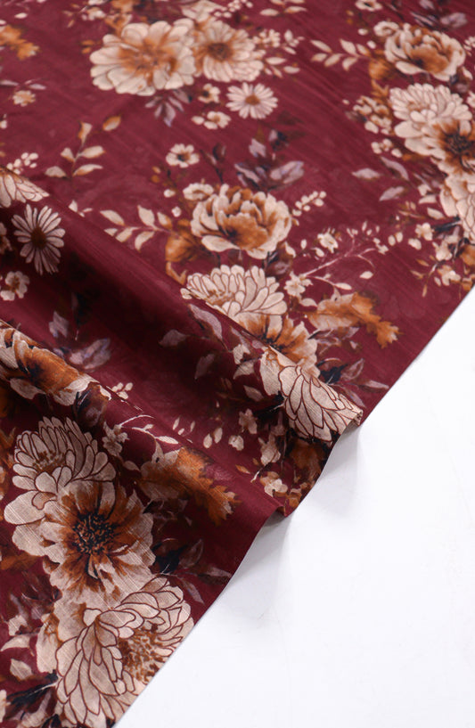 Amna Khadija Fancy Printed Lawn Unstitched 2 Piece Suit - D-20 - AM26FNC - Red - Summer Collection